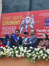 Mr. Shaswat Sarkar, Lecturer, Department of English, R. P. Saha University, was honored with the Dean's Award.